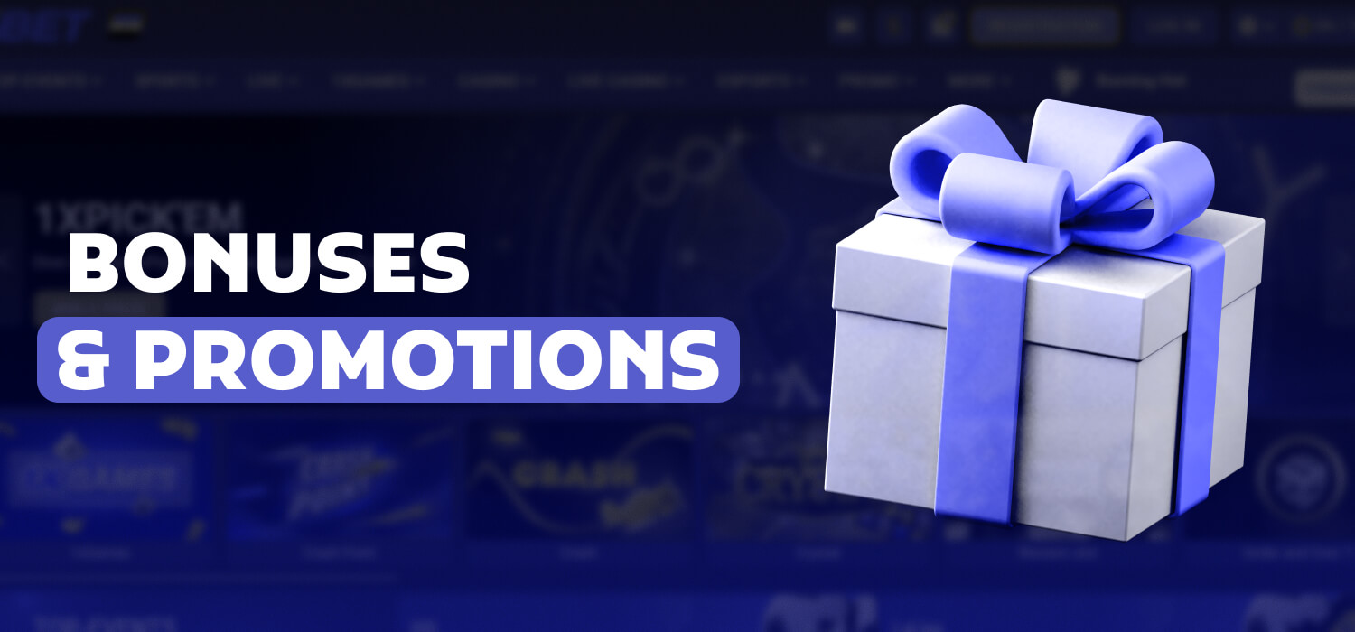 available bonuses and promotions