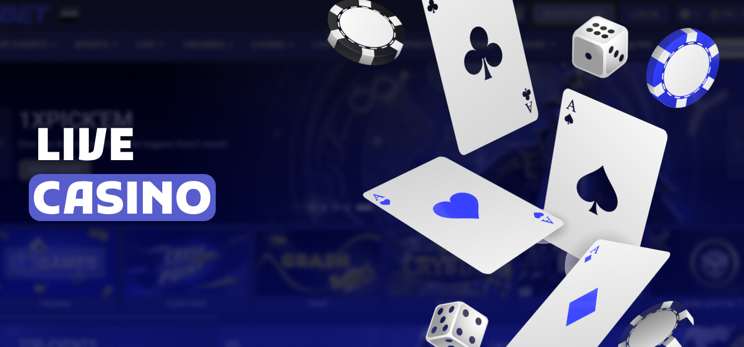 live casino available at 1xbet